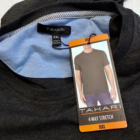 Tahari NWT Charcoal Pocket Tee Men XXL - Picture 8 of 12